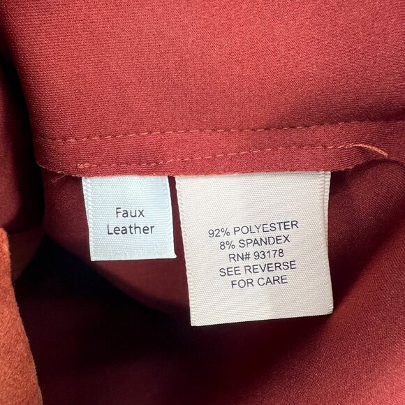 Philosophy Orange Faux Suede Button Front Shacket Women's Large - Picture 4 of 5